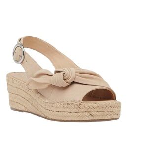Franco Sarto Pixie Tan Suede Slingback Espadrilles Size 8.5